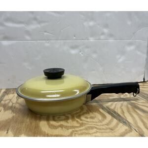 Vintage Club Aluminum 6.5" Yellow Harvest Gold Egg Skillet Frying Pan Saute Pot